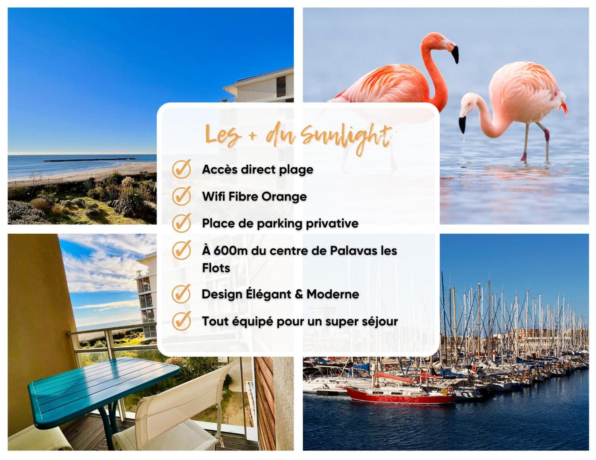 Le Sunlight - T2 Bord De Mer, Parking Palavas-les-Flots Bagian luar foto